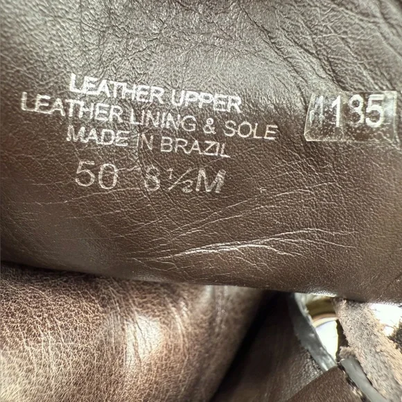 Tory Burch Lawson Bootie Pewter Brown Leather Platform Stiletto Ankle Boots 8.5 - Picture 6 of 17